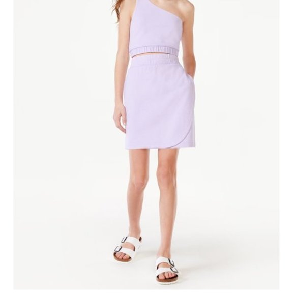 NWT Free Assembly Girls Lilac Asymmetrical Tank Top and Skirt Set Size 14 - Picture 2 of 8